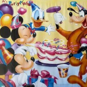 MINT Vintage Walt Disney Mickey Minnie Mouse Popcorn Party Poster OSP 28096